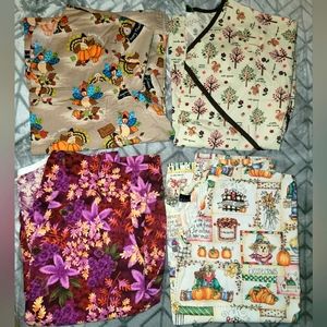Fall Themed Scrub Tops